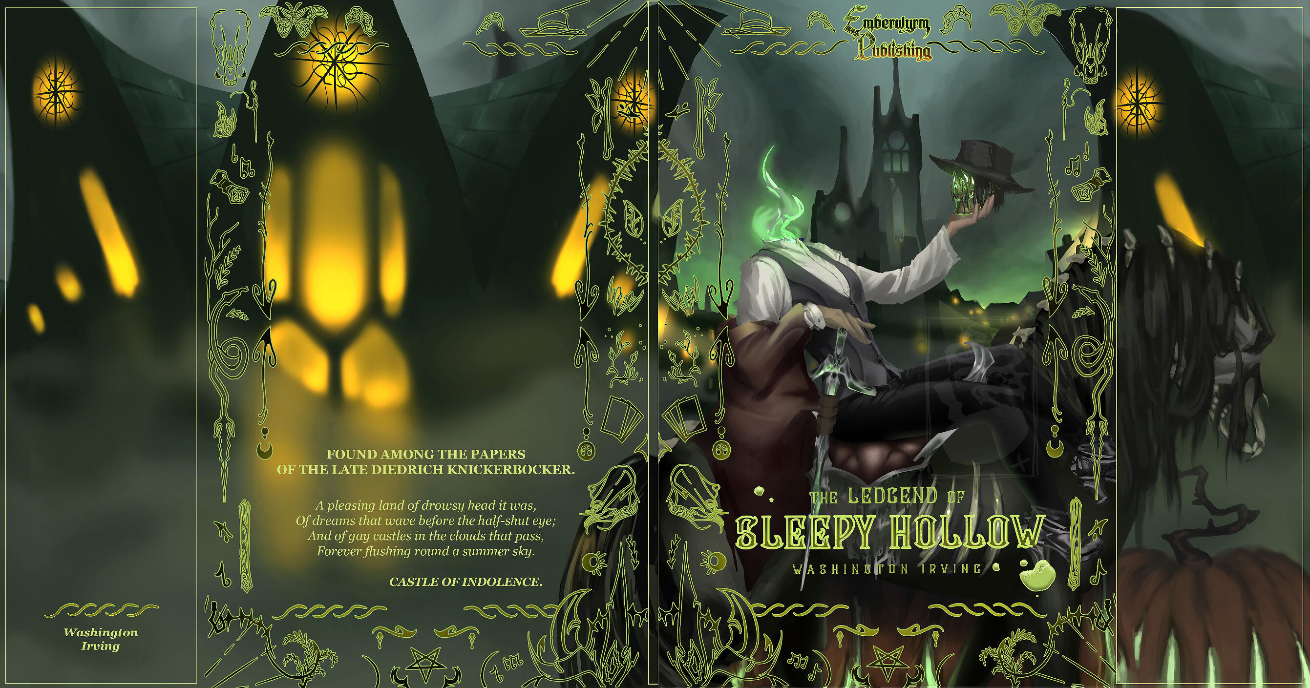The Legend of Sleepy Hollow (1820) Re-imagination | Book Cover