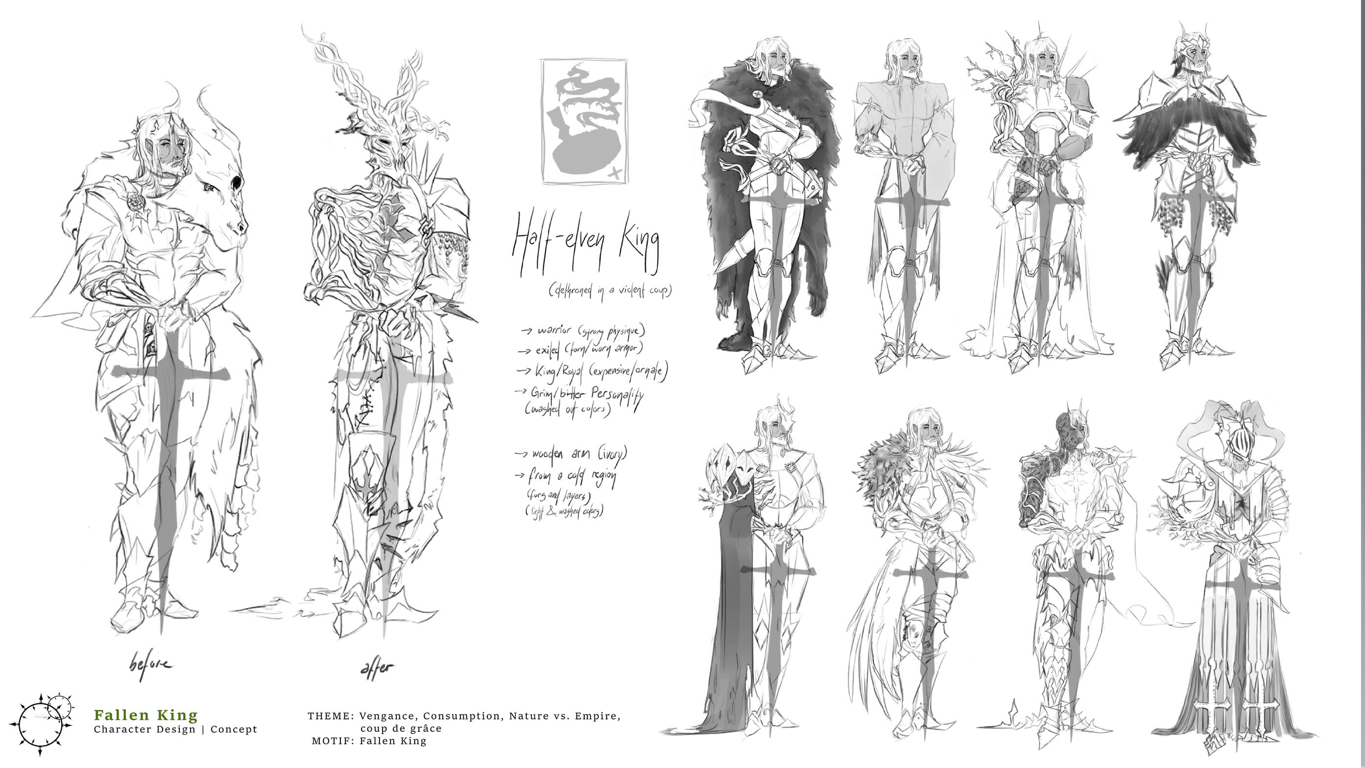 Fallen King | Concept Iterations